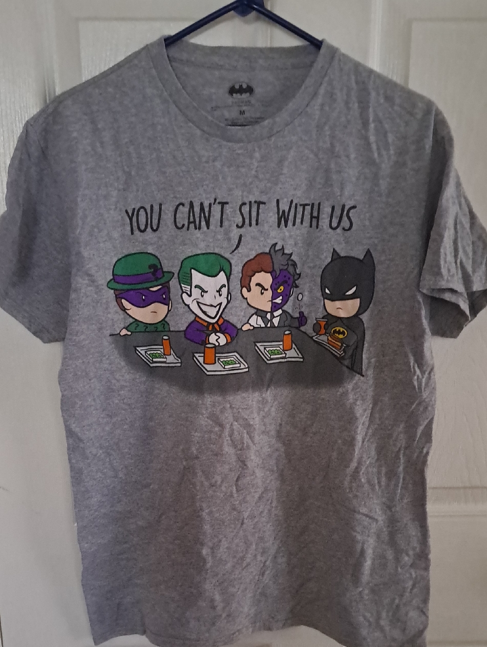 Batman Characters Grey Kids T-Shirt - You Can't Sit With Us